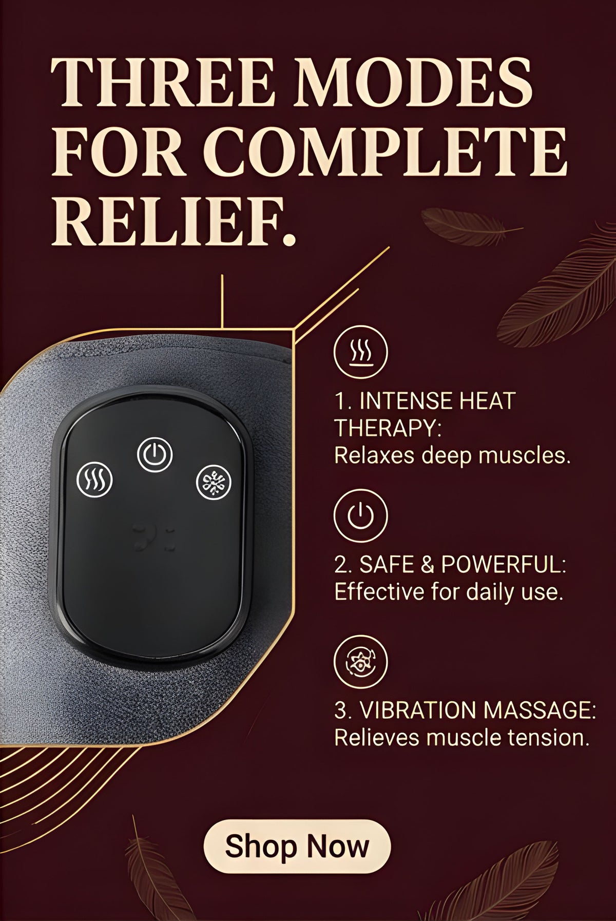 The Vega Electric Heating Ankle Protector with Vibration Massage and Graphene Technology - Landing Image 3