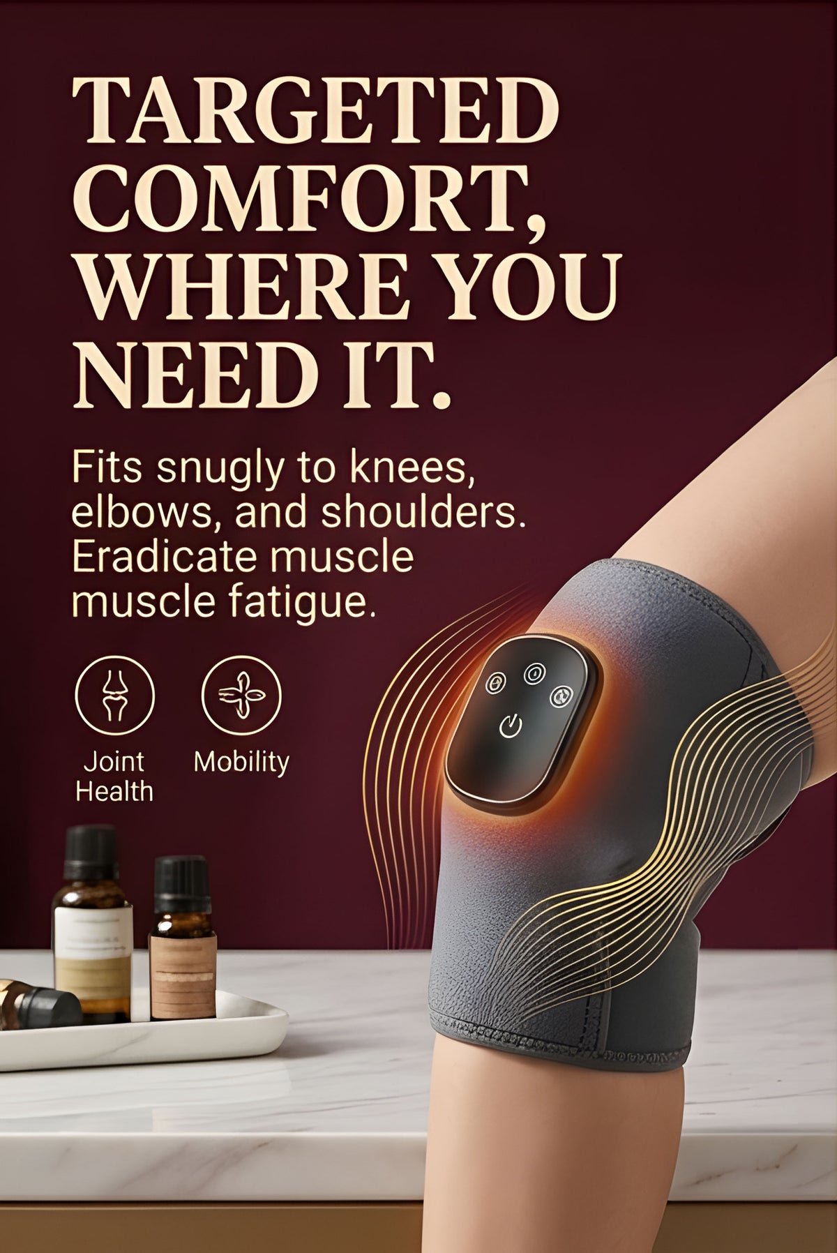 The Vega Electric Heating Ankle Protector with Vibration Massage and Graphene Technology - Landing Image 4