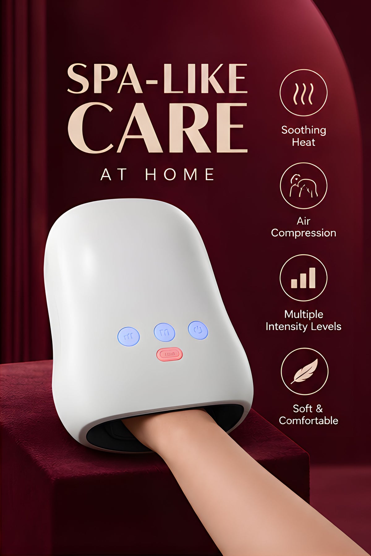 The Vega Hand Massager with Heating and Air Wave Technology - Landing Image 2