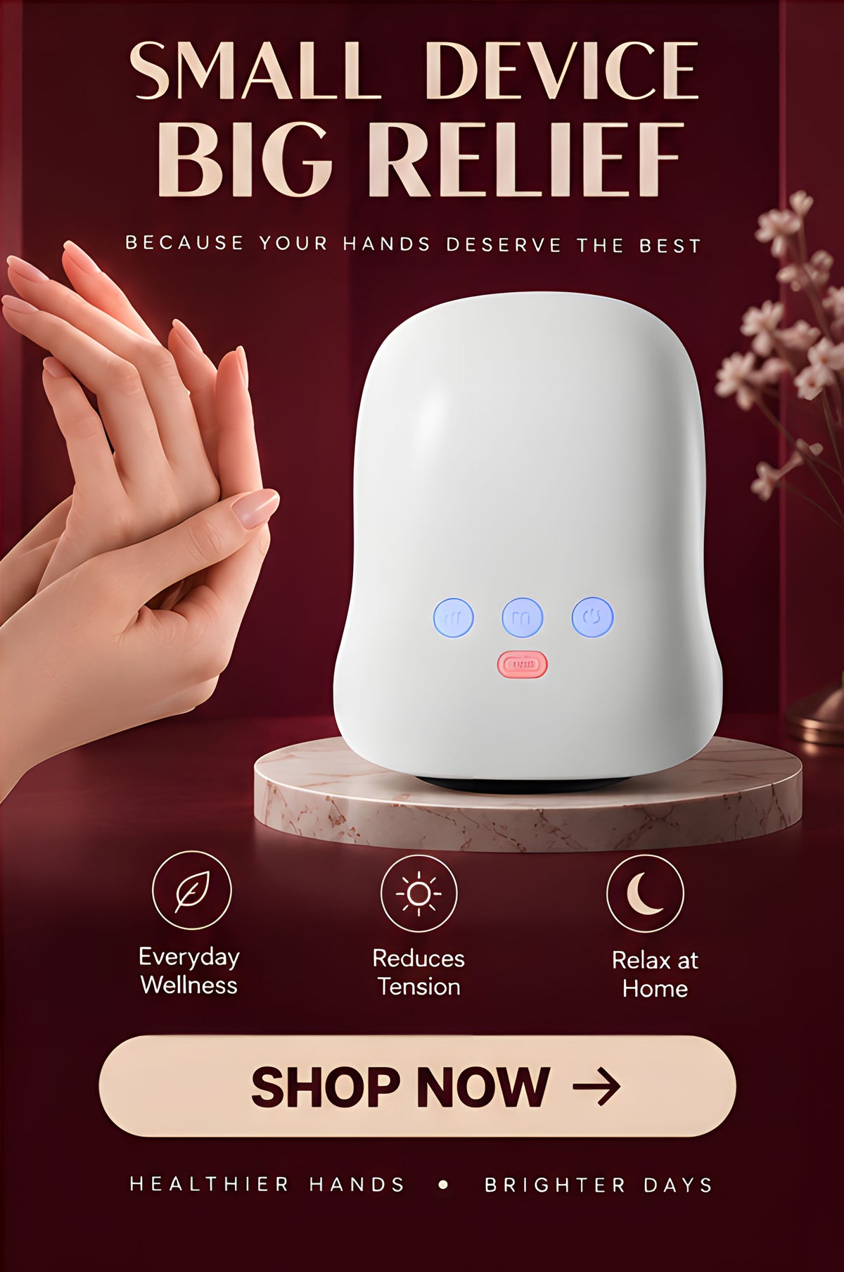 The Vega Hand Massager with Heating and Air Wave Technology - Landing Image 4