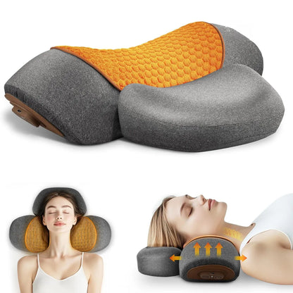 The Vega Adjustable Heating Massage Neck Pillow with Memory Foam