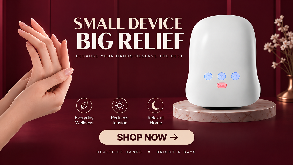 The Vega Hand Massager with Heating and Air Wave Technology - Landing Image 1