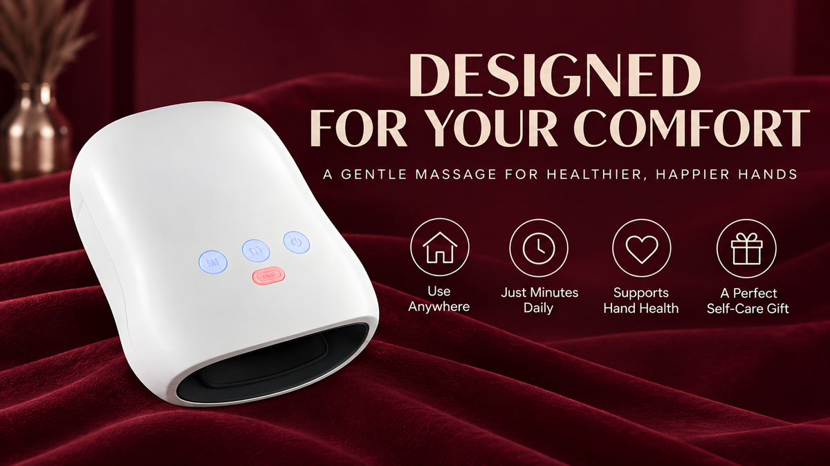 The Vega Hand Massager with Heating and Air Wave Technology - Landing Image 3
